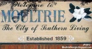 Welcome Sign, The City of Southern Living Moultrie Georgia Colquitt County GA.